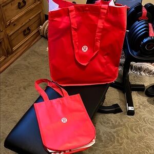 lululemon athletica Red Tote Bag Set